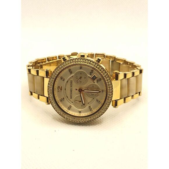 Michael Kors MK5632 Women's Stainless Steel Analog Champange Dial Watch LP121 - Picture 5 of 9